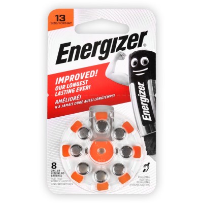 Μπαταρία ακουστικών βαρηκοΐας Εnergizer ZA13 1.4V, σε blister 8 μπαταριών