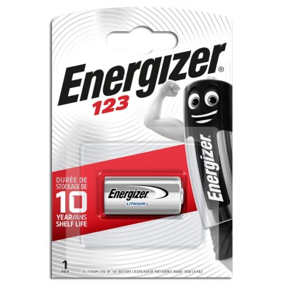 Energizer μπαταρία φώτο-λιθίου EL123, σε blister 1 μπαταρίας. Energizer μπαταρία φώτο-λιθίου EL123, σε blister 1 μπαταρίας.
