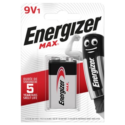Αλκαλική μπαταρία Εnergizer MAX 9V-9B-6LR61, σε blister 1 τεμαχίου. Αλκαλική μπαταρία Εnergizer MAX 9V-9B-6LR61, σε blister 1 τεμαχίου.