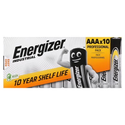 Αλκαλική μπαταρία Εnergizer Industrial ΑΑA-LR03, σε συσκευασία 10 τεμαχίων. Αλκαλική μπαταρία Εnergizer Industrial ΑΑA-LR03, σε συσκευασία 10 τεμαχίων.