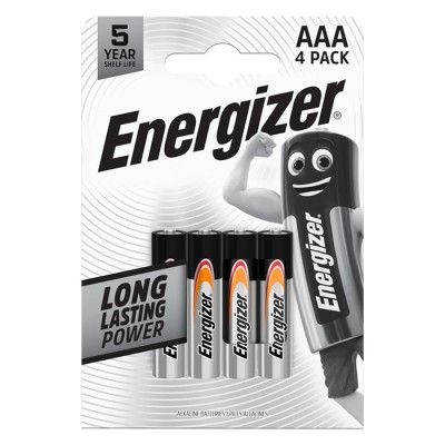 Αλκαλική μπαταρία Εnergizer Everyday Alkaline ΑΑA-LR03, σε blister 4 τεμαχίων.