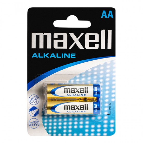 Αλκαλικές μπαταρίες Maxell AA-LR6, σε blister 2 τεμαχίων. Αλκαλικές μπαταρίες Maxell AA-LR6, σε blister 2 τεμαχίων.