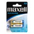 Αλκαλικές μπαταρίες Maxell AA-LR6, σε blister 2 τεμαχίων.
