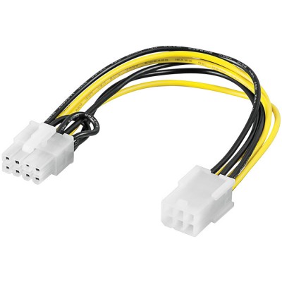 Καλώδιο / αντάπτορας τροφοδοσίας PCI Express 6 pin σε PCI Express 8 pin. Καλώδιο / αντάπτορας τροφοδοσίας PCI Express 6 pin σε PCI Express 8 pin.