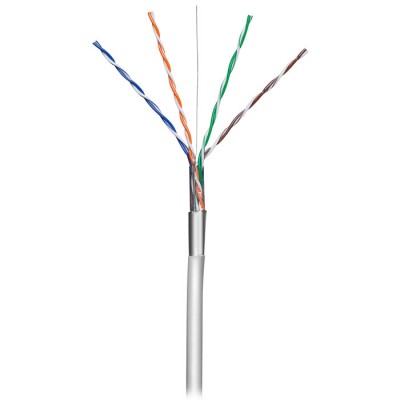 Καλώδιο δικτύου CAT 5e, F/UTP, μονόκλωνο, σε κουλούρα 100m, σε γκρι χρώμα. Καλώδιο δικτύου CAT 5e, F/UTP, μονόκλωνο, σε κουλούρα 100m, σε γκρι χρώμα.