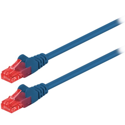 Καλώδιο δικτύου CAT 6, U/UTP, 0.50m σε μπλε χρώμα. Καλώδιο δικτύου CAT 6, U/UTP, 0.50m σε μπλε χρώμα.