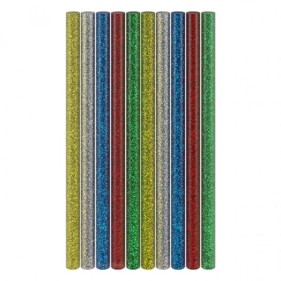Σετ 10 ράβδων σιλικόνης 11mm με glitter σε 5 διαφορετικά χρώματα. Σετ 10 ράβδων σιλικόνης 11mm με glitter σε 5 διαφορετικά χρώματα.