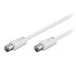 Καλώδιο IEC (Coax) αρσ. - IEC (Coax) αρσ., 1.50m σε λευκό χρώμα.