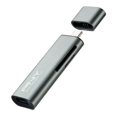 USB-C card reader για κάρτες MicroSD & SD, με υποδοχή USB A. USB-C card reader για κάρτες MicroSD & SD, με υποδοχή USB A.