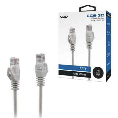 Καλώδιο δικτύου CAT6, U/UTP, 3m.