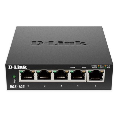 5-Port Gigabit Ethernet 10/100/1000 Unmanaged Desktop Switch.