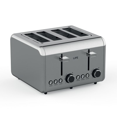 Αυτόματη ανοξείδωτη φρυγανιέρα 4 θέσεων, 1500W Αυτόματη ανοξείδωτη φρυγανιέρα 4 θέσεων, 1500W