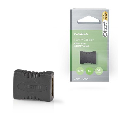 Αντάπτορας HDMI θηλ. - HDMI θηλ. (μούφα) με επίχρυσες επαφές. Αντάπτορας HDMI θηλ. - HDMI θηλ. (μούφα) με επίχρυσες επαφές.