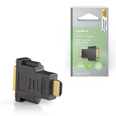 Αντάπτορας DVI-D θηλ. - HDMI αρσ. με επίχρυσες επαφές. Αντάπτορας DVI-D θηλ. - HDMI αρσ. με επίχρυσες επαφές.