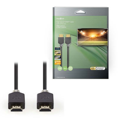 Καλώδιο Premium High Speed HDMI with Ethernet, HDMI αρσ. - HDMI αρσ. 10m. Καλώδιο Premium High Speed HDMI with Ethernet, HDMI αρσ. - HDMI αρσ. 10m.