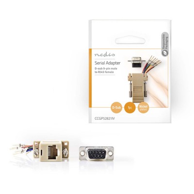 Αντάπτορας D-Sub 9pin αρσ. - RJ45 8pin (8P8C) θηλ. Αντάπτορας D-Sub 9pin αρσ. - RJ45 8pin (8P8C) θηλ.