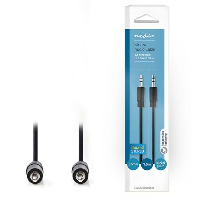 Καλώδιο ήχου 3,5mm αρσ. Stereo - 3,5mm αρσ. Stereo, σε συσκευασία blister, 1.5m. Καλώδιο ήχου 3,5mm αρσ. Stereo - 3,5mm αρσ. Stereo, σε συσκευασία blister, 1.5m.