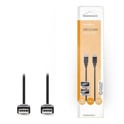 Καλώδιο USB High-Speed A αρσ. - USB A αρσ., 2.00m. Καλώδιο USB High-Speed A αρσ. - USB A αρσ., 2.00m.