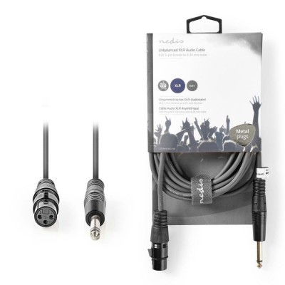Καλώδιο 3-Pin XLR θηλ. σε 6.35mm αρσ., 5.0 m, γκρι. Καλώδιο 3-Pin XLR θηλ. σε 6.35mm αρσ., 5.0 m, γκρι.