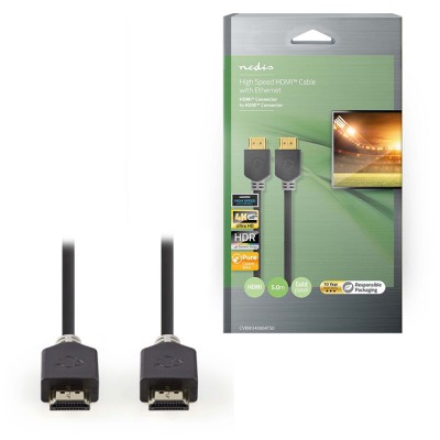 Καλώδιο Premium High Speed HDMI with Ethernet, HDMI αρσ. - HDMI αρσ. 5.00m. Καλώδιο Premium High Speed HDMI with Ethernet, HDMI αρσ. - HDMI αρσ. 5.00m.