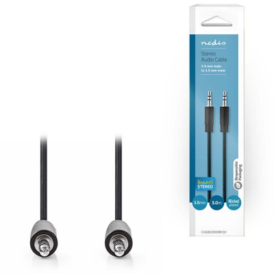 Καλώδιο ήχου 3,5mm αρσ. Stereo - 3,5mm αρσ. Stereo, 3.00m. Καλώδιο ήχου 3,5mm αρσ. Stereo - 3,5mm αρσ. Stereo, 3.00m.
