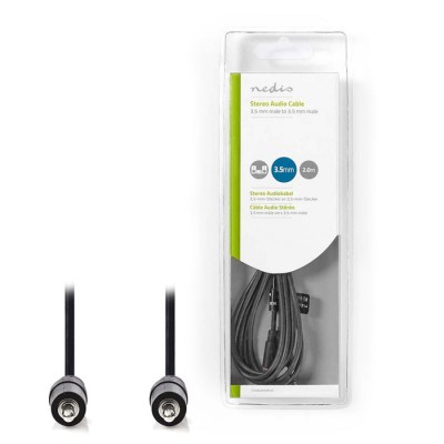 Καλώδιο ήχου 3.5mm αρσ. Stereo - 3.5mm αρσ. Stereo, σε συσκευασία blister, 2.0m. Καλώδιο ήχου 3.5mm αρσ. Stereo - 3.5mm αρσ. Stereo, σε συσκευασία blister, 2.0m.