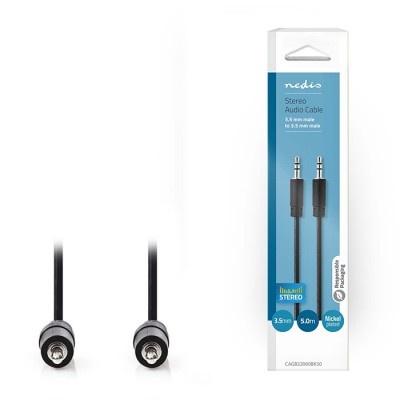 Καλώδιο ήχου 3.5mm αρσ. Stereo - 3.5mm αρσ. Stereo, 5.0m. Καλώδιο ήχου 3.5mm αρσ. Stereo - 3.5mm αρσ. Stereo, 5.0m.