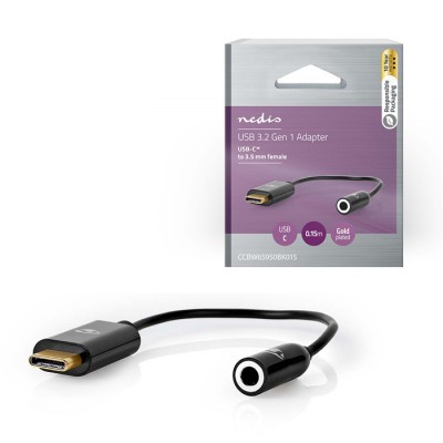 Καλώδιο-αντάπτορας USB 3.2 Gen 1x1 Type-C αρσ. - 3.5mm θηλ., 0.15m. Καλώδιο-αντάπτορας USB 3.2 Gen 1x1 Type-C αρσ. - 3.5mm θηλ., 0.15m.