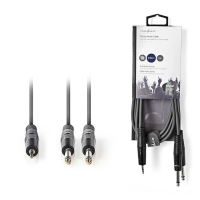 Kαλώδιο ήχου 2 x 6.35 mm αρσ.- 3.5 mm αρσ., 1.50m. Kαλώδιο ήχου 2 x 6.35 mm αρσ.- 3.5 mm αρσ., 1.50m.