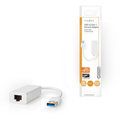 Αντάπτορας δικτύου USB 3.0, USB A αρσ. - RJ45 θηλ., με ενσωματωμένο καλώδιο 0,20m. Αντάπτορας δικτύου USB 3.0, USB A αρσ. - RJ45 θηλ., με ενσωματωμένο καλώδιο 0,20m.