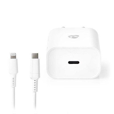 Universal φορτιστής USB-C, 3.0Α & PD20W, με αποσπώμενο καλώδιο Lightning 8-Pin, σε λευκό χρώμα. Universal φορτιστής USB-C, 3.0Α & PD20W, με αποσπώμενο καλώδιο Lightning 8-Pin, σε λευκό χρώμα.