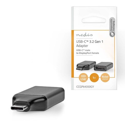 Αντάπτορας USB 3.2 Gen 1x1 Type-C αρσ. - DisplayPort θηλ. Αντάπτορας USB 3.2 Gen 1x1 Type-C αρσ. - DisplayPort θηλ.