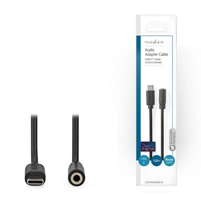Καλώδιο-αντάπτορας USB High-Speed Type-C αρσ. - 3.5mm θηλ., 1.00m. Καλώδιο-αντάπτορας USB High-Speed Type-C αρσ. - 3.5mm θηλ., 1.00m.