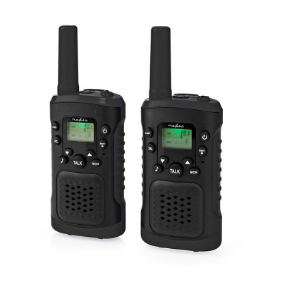 Walkie talkie με εμβέλεια έως και 6 km, σε μαύρο χρώμα. Walkie talkie με εμβέλεια έως και 6 km, σε μαύρο χρώμα.