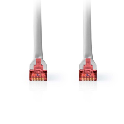 Καλώδιο δικτύου CAT 6, S/FTP, 10m σε γκρι χρώμα.