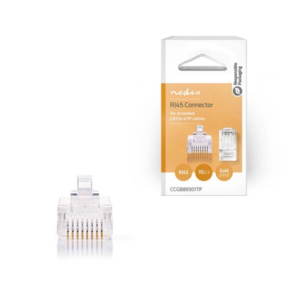 Bύσμα 8x8, RJ45 για UTP CAT5e, 10τμχ.