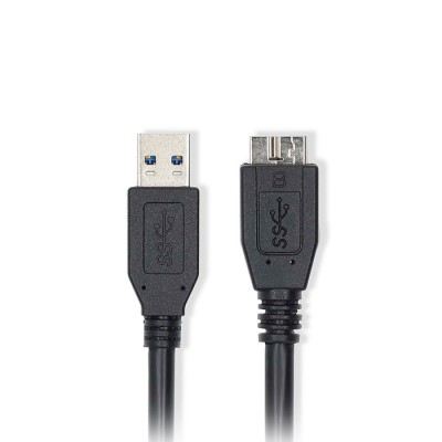 Kαλώδιο USB 3.2 Gen 1x1 A αρσ. - USB Micro B αρσ., 1.00m, σε μαύρο χρώμα. Kαλώδιο USB 3.2 Gen 1x1 A αρσ. - USB Micro B αρσ., 1.00m, σε μαύρο χρώμα.