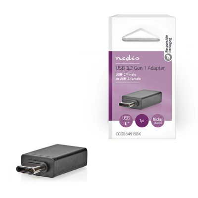 Αντάπτορας USB 3.2 Gen 1x1 Type C αρσ. - USB A θηλ. με υποστήριξη OTG. Αντάπτορας USB 3.2 Gen 1x1 Type C αρσ. - USB A θηλ. με υποστήριξη OTG.