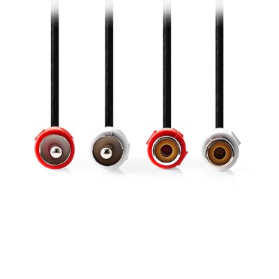 Καλώδιο προέκτασης stereo 2x RCA, 2.00m σε μαύρο χρώμα. Καλώδιο προέκτασης stereo 2x RCA, 2.00m σε μαύρο χρώμα.