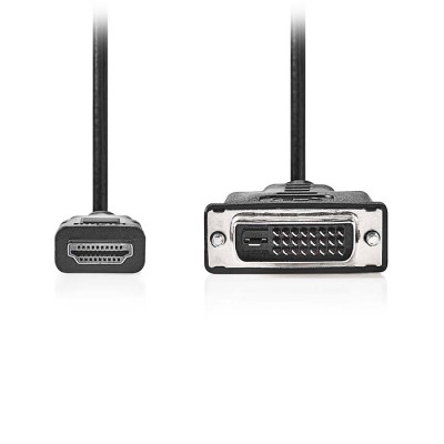 Καλώδιο High Speed HDMI αρσ. - DVI-D 24+1-Pin αρσ., 2.00m σε μαύρο χρώμα.