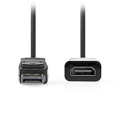 Καλώδιο DisplayPort αρσ. - HDMI θηλ., 0.20m σε μαύρο χρώμα.