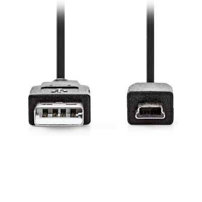 Καλώδιο USB High-Speed A αρσ. - Mini USB 5-pin αρσ., 2.00m σε μαύρο χρώμα. Καλώδιο USB High-Speed A αρσ. - Mini USB 5-pin αρσ., 2.00m σε μαύρο χρώμα.