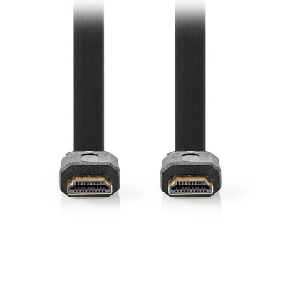 Flat καλώδιο High speed HDMI with Ethernet, HDMI αρσ. - HDMI αρσ., με επίχρυσες επαφές, 10m. Flat καλώδιο High speed HDMI with Ethernet, HDMI αρσ. - HDMI αρσ., με επίχρυσες επαφές, 10m.