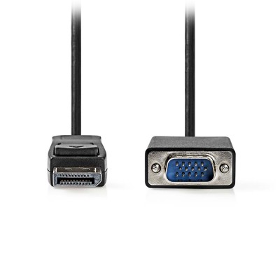 Καλώδιο εικόνας DisplayPort αρσ. - VGA αρσ., 1.00m., σε μαύρο χρώμα. Καλώδιο εικόνας DisplayPort αρσ. - VGA αρσ., 1.00m., σε μαύρο χρώμα.