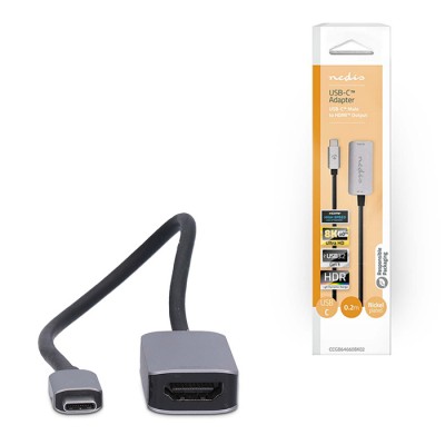 Μετατροπέας USB 3.2 Gen 1x1 Type-C αρσ. σε HDMI θηλ., 0.20m, σε μαύρο χρώμα. Μετατροπέας USB 3.2 Gen 1x1 Type-C αρσ. σε HDMI θηλ., 0.20m, σε μαύρο χρώμα.