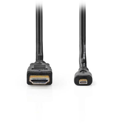 Καλώδιο High speed HDMI with Ethernet, HDMI Micro αρσ. - HDMI αρσ., με επίχρυσες επαφές, 1.50m.