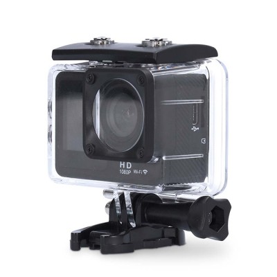 Action κάμερα Full HD 1080p Wi-Fi, με διπλή οθόνη TFT 2" και 1.3" και αδιάβροχη προστασία έως 30m. Action κάμερα Full HD 1080p Wi-Fi, με διπλή οθόνη TFT 2" και 1.3" και αδιάβροχη προστασία έως 30m.
