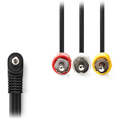 Καλώδιο εικόνας και ήχου, Jack 3.5mm αρσ. υπό γωνία 90° - 3x RCA αρσ., 1.00m. Καλώδιο εικόνας και ήχου, Jack 3.5mm αρσ. υπό γωνία 90° - 3x RCA αρσ., 1.00m.