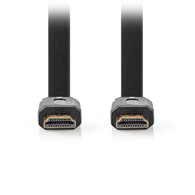 Flat καλώδιο High speed HDMI with Ethernet, HDMI αρσ. - HDMI αρσ., με επίχρυσες επαφές, 2.00m.