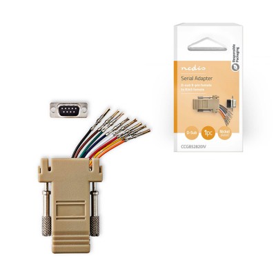 Αντάπτορας D-Sub 9 pin θηλ. - RJ45 (8P8C) θηλ., σε ivory χρώμα. Αντάπτορας D-Sub 9 pin θηλ. - RJ45 (8P8C) θηλ., σε ivory χρώμα.